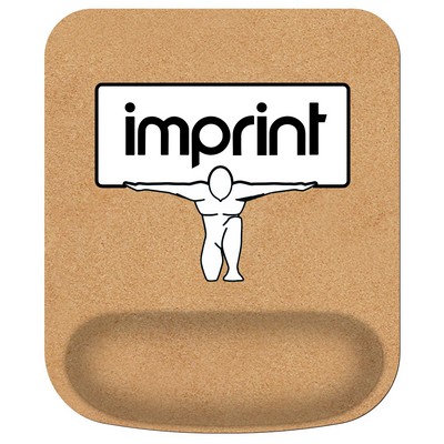 Cork Leather Mouse Pad with Wrist Support Rest