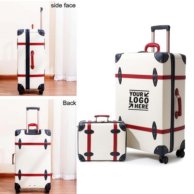 28" Vintage Lightweight Hardside Spinner Wheels Travel Waterproof Luggage Set