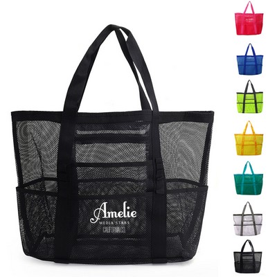 Lightweight Mesh Beach Tote Bag