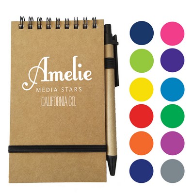 School Recycled Spiral Notebook with Pen