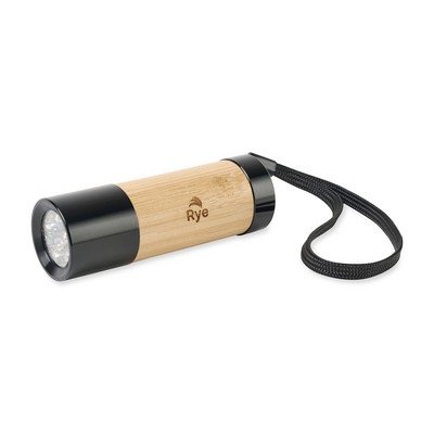 Mini LED Bamboo Flashlight - Black-Fresh Bamboo