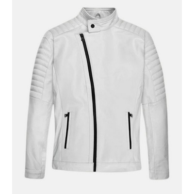 Premium White Leather Jacket