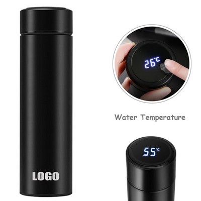 500Ml Water Bottle w/Temperature Lid