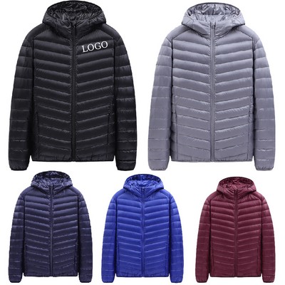 Lightweight Packable Hooded Puffer Jacket