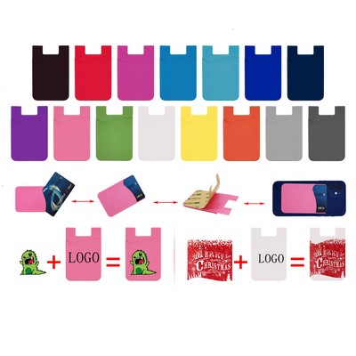 Silicone Sticky Credit Card Holder for Cell Phone