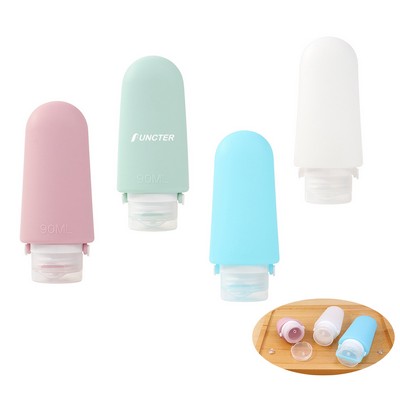 3oz Leak Proof Refillable Travel Accessories for Shampoo Conditioner W/Handle