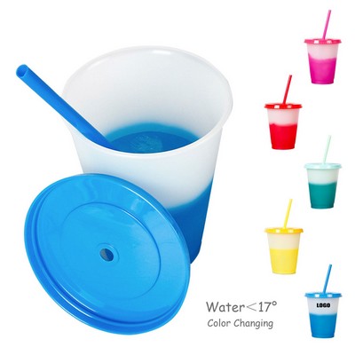 Handy 16 Oz. Clear Plastic Color Changing Cup