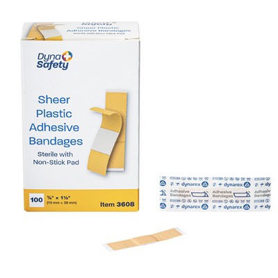 Plastic Bandages, 3/8" x 1.5" Junior
