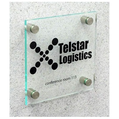 Acrylic With White Backing & Standoffs 1/4