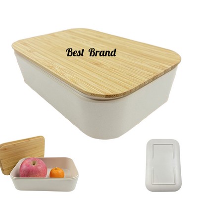 Bamboo Fiber Lunch Box With Lid