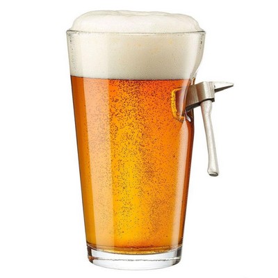Fire Axe Embedded Pint Glass