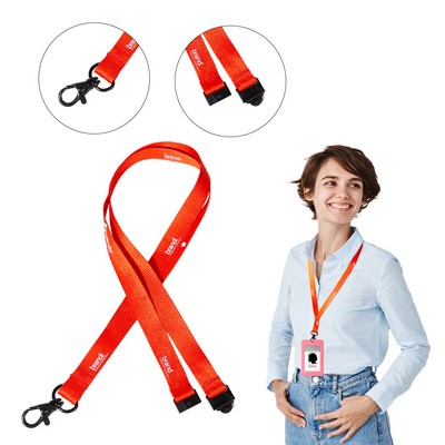 Custom 1/2" Lanyard w/ Safety Breakaway & Lobster Claw
