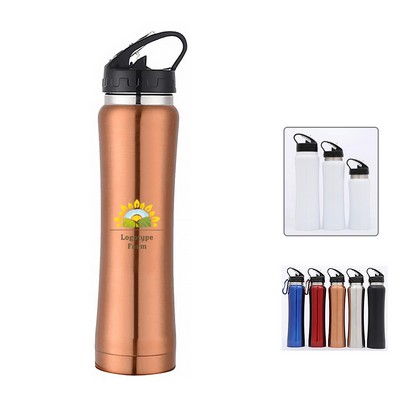 Thermos Vacuum Bottle with Carabiner