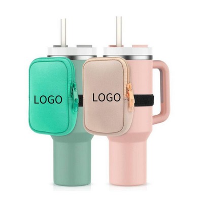 40oz Insulated Tumbler Sleeve with Coin Pocket