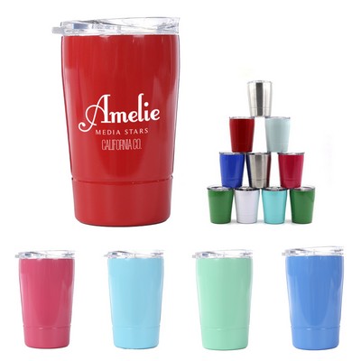 8oz Stainless Steel Coffee Tumbler with Lid