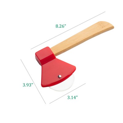Axe Pizza Cutters w/Bamboo Handles