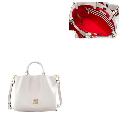 Dooney & Bourke Ecru Saffiano Large Barlow