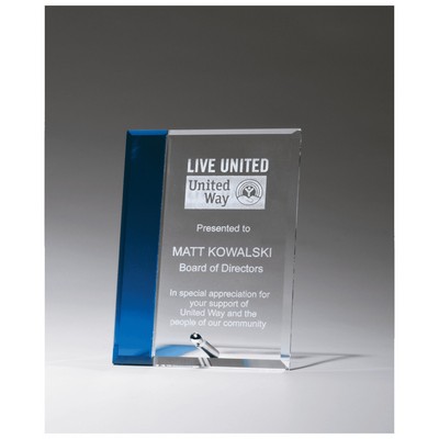 Glass w/Sapphire Highlight and Easel Post