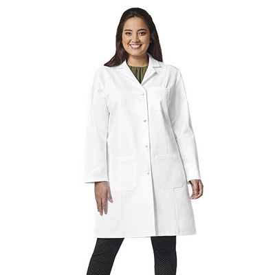 Fashion Seal Lab Coats - Women's Three-Pocket 39" Full-Length Knot Button Lab Coat