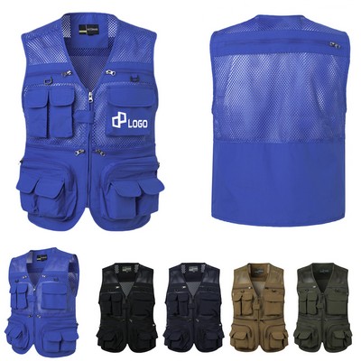 Men'S Multi-Pocket Work Hunting Vest