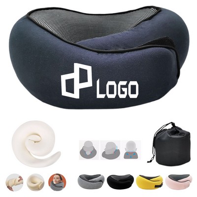 Travel Memory Foam Chin Supporting Pillow W/ Buckle Closure