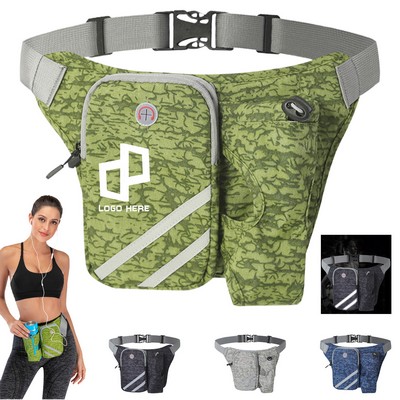 Waterproof Sports Waist Bag W/ Bottle Holder