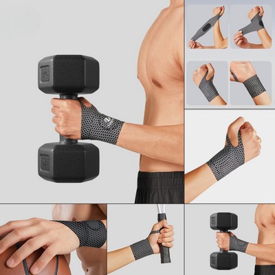 Adjustable Sport Wrist Brace Compression Wrist Strap W/ Thumb Hole