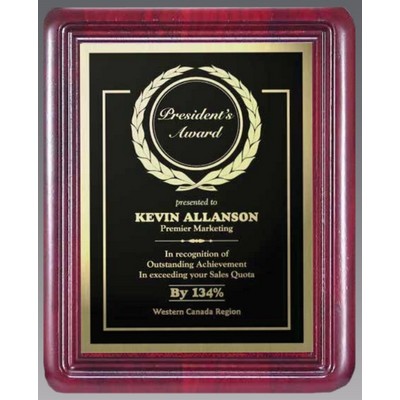 Classic Walnut Rosewood Plaque - 10" x 13"