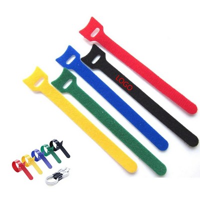 Buckle hook-and-loop cable ties