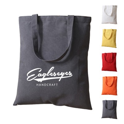 Cotton Canvas Tote Bag with Long Handle