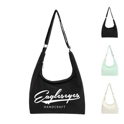 Canvas Adjustable Strap Crossbody Tote Bag