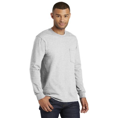 Port & Company Tall Long Sleeve Essential Pocket Tee