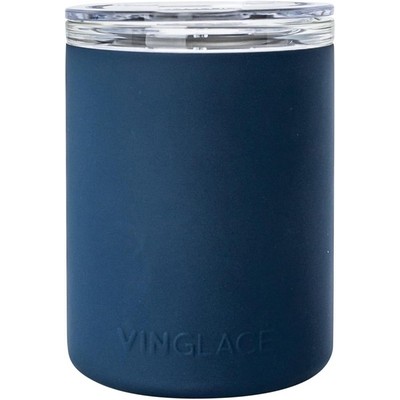 (Color:Navy) Glass Lined Whiskey Glass
