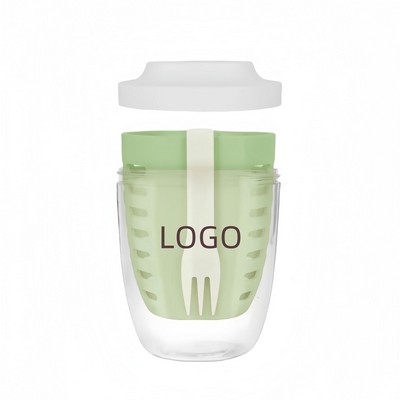 20Oz Fruit Salad Storage Cup With Lids And Fork