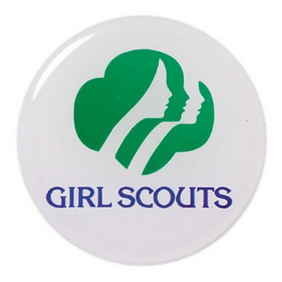 2" Girl Scouts Mylar Medallion with Clear Epoxy Dome
