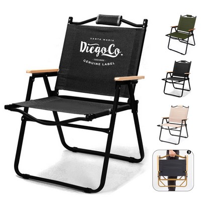 Wood Grain Aluminum Folding Camping Chair
