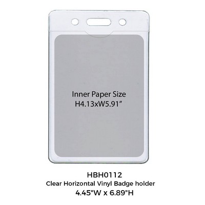 2.5" x 3.5" Clear Vertical Vinyl Badge Holder