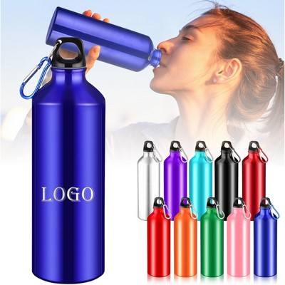 20 Oz. Aluminum Sports Water Bottle w/ Carabiner