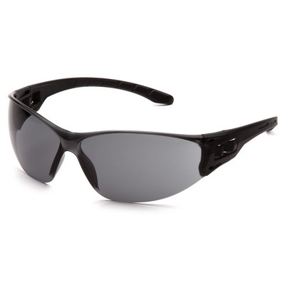 Trulock Safety Glasses, Black Frame with Gray H2X Anti-Fog Lens