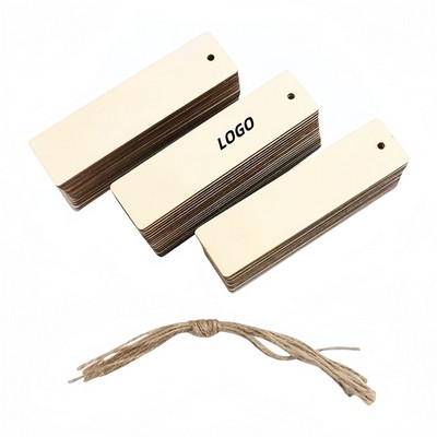 Wooden Rectangular Mini DIY Bookmarks