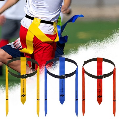 Adjustable Rugby Flag Belt with Clips