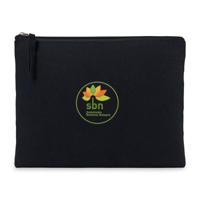 Recycled Cotton Zippered Pouch - AWARE™ - Black