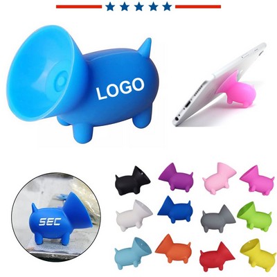 Silicone Piggy Cell Phone Stand