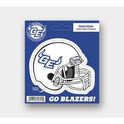 Helmet Kiss Cut - Permanent Outdoor Sticker - 5.375" x 6"