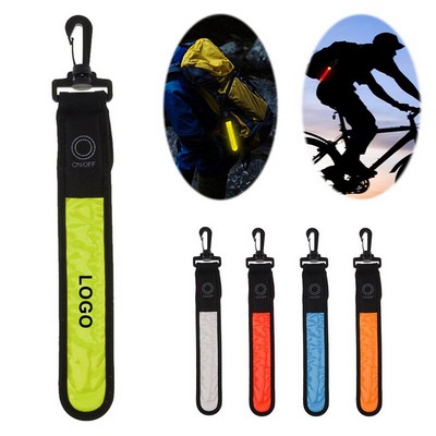 10" Custom PVC LED Safety Reflective Backpack Belt w/Adjustable Clip