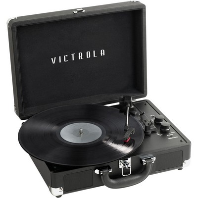 Victrola Journey+-Bluetooth Portable Suitcase Record Player - Black