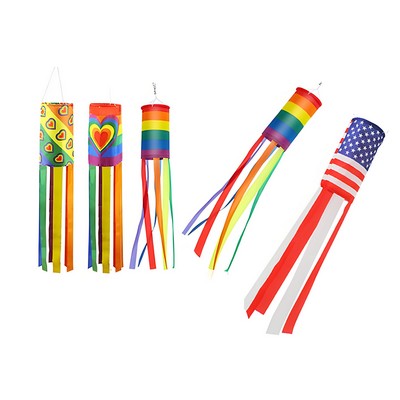 Custom Colorful Polyester Outdoor Decorative Windsock Flag