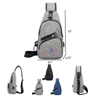 Versatile Crossbody Bag with USB Port