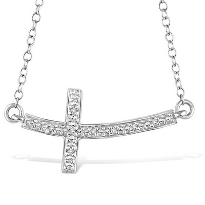Jilco Inc Diamond Cross Necklace - 0.03 Wt