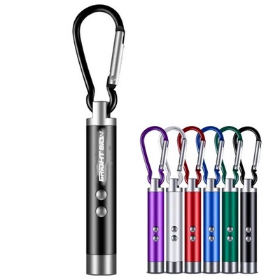 3-in-1 Mini LED & Laser Flashlight Keychain